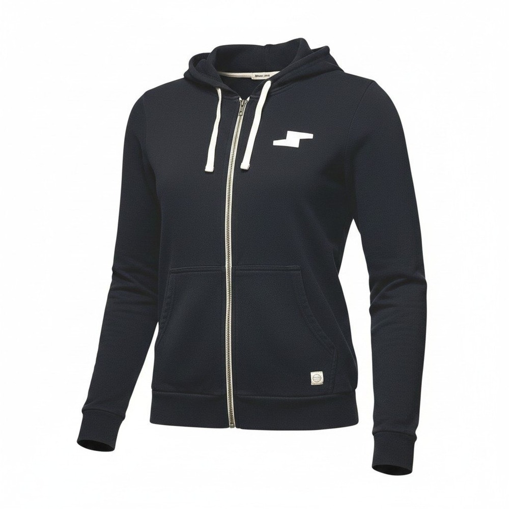 Marine Layer Womens Black Zip Up Hoodie Logo‎ Smartly.io Leadership Small